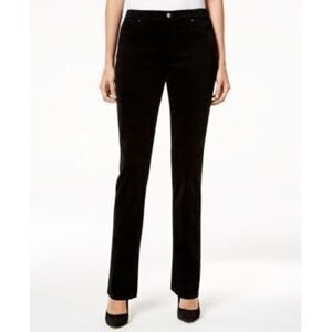 Charter Club Petite Deep Black Lexington Corduroy Straight Short Leg Pants 8PS